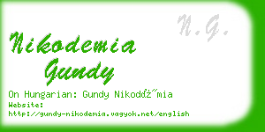 nikodemia gundy business card